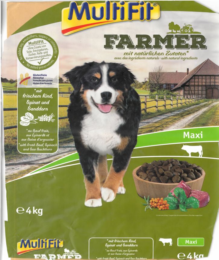 Bild von Hundefutter Farmer Vorderseite